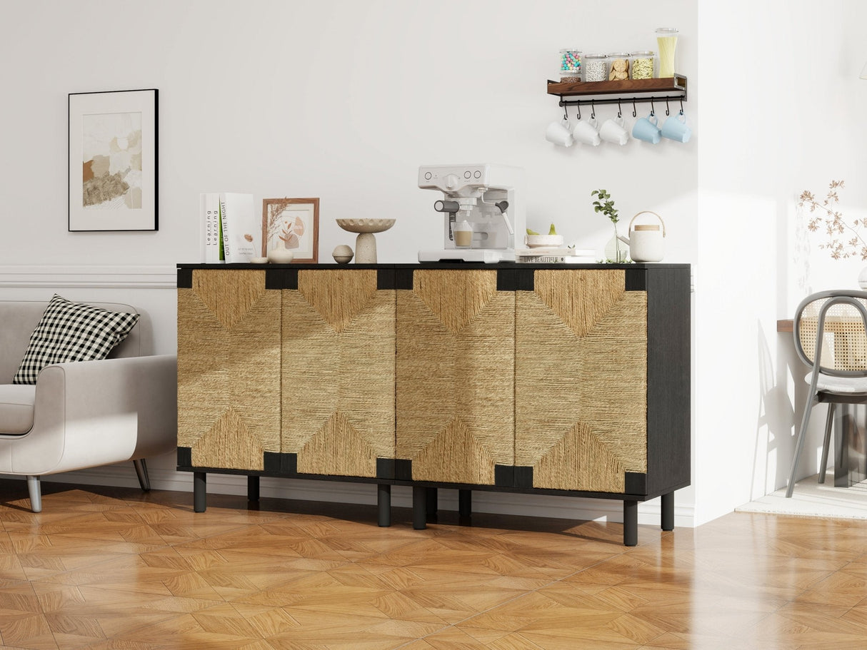 Wood Sideboard with 2 Doors and Adjustable Shelf - Buffets & Sideboards