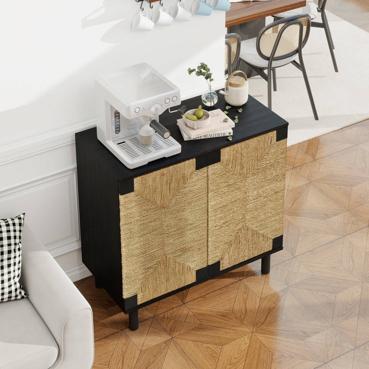 Wood Sideboard with 2 Doors and Adjustable Shelf - Buffets & Sideboards