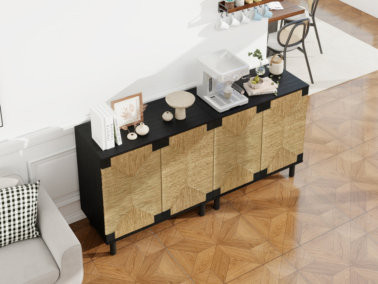 Wood Sideboard with 2 Doors and Adjustable Shelf - Buffets & Sideboards