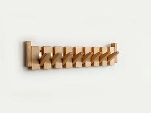 Wooden Piano Coat Rack Wall Mounted Solid Wood Hooks 4 6 8 Hook Organizer