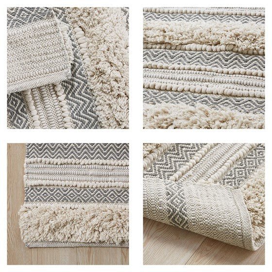 Woven texture stripe bath rug - Tuesday Morning - Bathroom Rugs