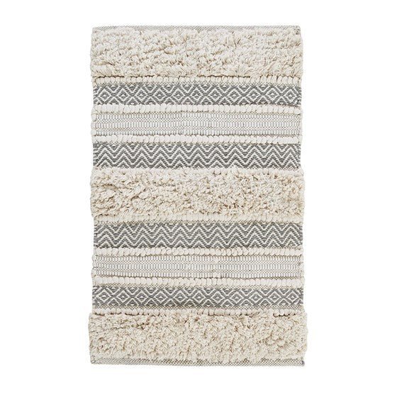 Woven texture stripe bath rug - Tuesday Morning - Bathroom Rugs