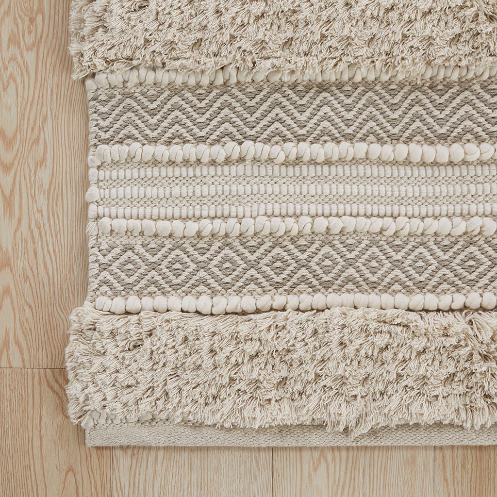 Woven texture stripe bath rug - Tuesday Morning - Bathroom Rugs