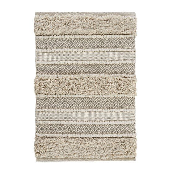 Woven texture stripe bath rug - Tuesday Morning - Bathroom Rugs