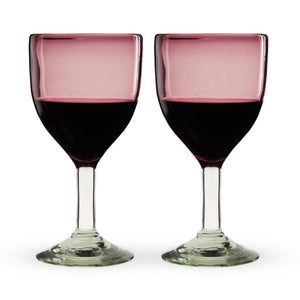 Rosado Stemmed Wine Glass Set by Twine Living- Set of 2