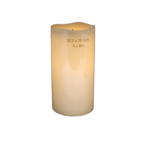 Wavy Edge Glow Wick Pillar Candle -
