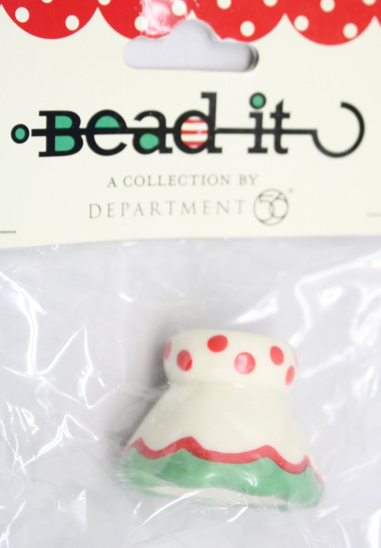 Bead It - Bead Body White With Green and Red Trim
