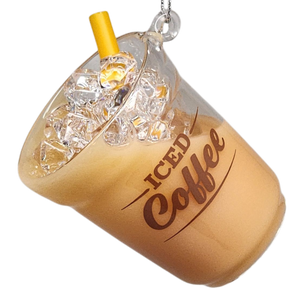 Liquid-Filled Glass Iced Coffee Ornament