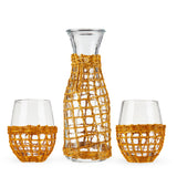 Island carafe & stemless wine glass set by twine living®