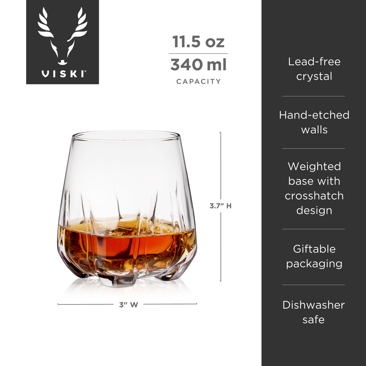 Apollo crystal whiskey tumbler viski®