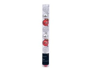 Cheerful Christmas Mix - Tube of 9 Glass Ornaments