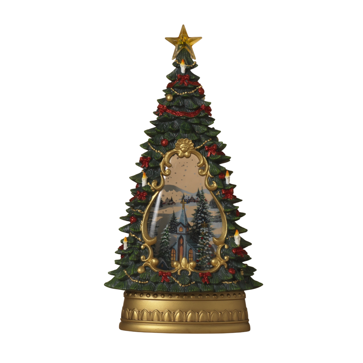 Lighted Tree Spinning Waterglobe -