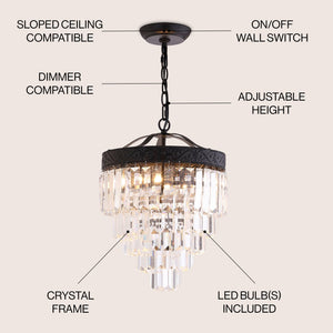 Wyatt 2 - light crystal led chandelier - Tuesday Morning - Chandeliers