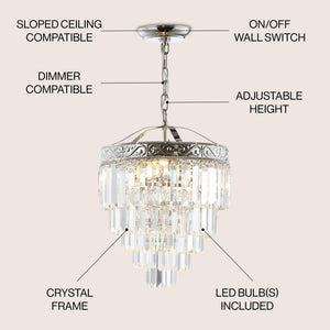 Wyatt 2 - light crystal led chandelier - Tuesday Morning - Chandeliers