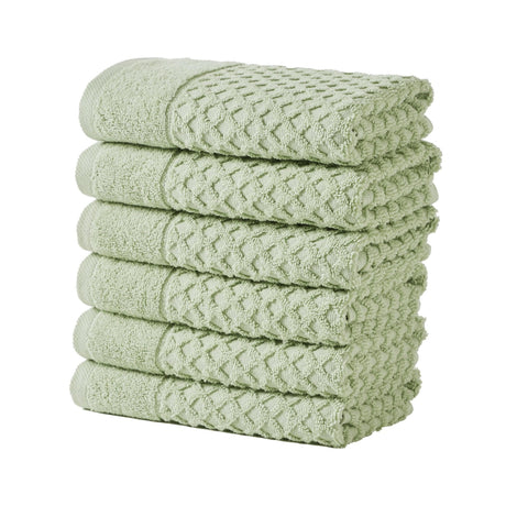 Cotton diamond waffle weave bath towel set - grayson collection