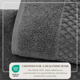 Cotton diamond waffle weave bath towel set - grayson collection