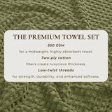 Cotton diamond waffle weave bath towel set - grayson collection
