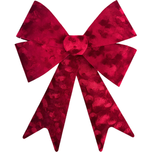 Elegant Luxury Deep Red Velour Bow