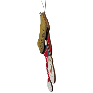 Snowy's Upside-Down Wishes: Hand-Painted Plywood Ornament