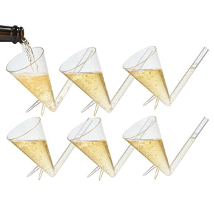 Festa-Acrylic-Champagne-Shooter,-Set-of-6-Champagne-Glasses