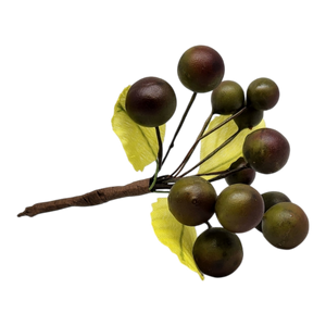 Grape Cluster - 5 Inch - Maroon and Olive