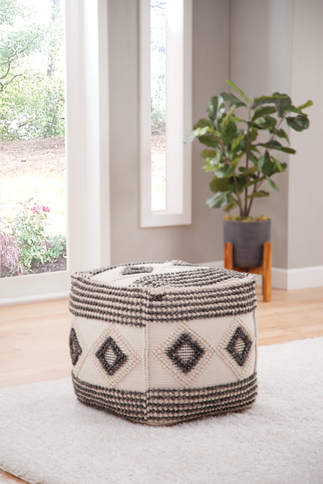 Dalia Square Handwoven Woolen Pouf