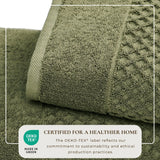 Cotton diamond waffle weave bath towel set - grayson collection