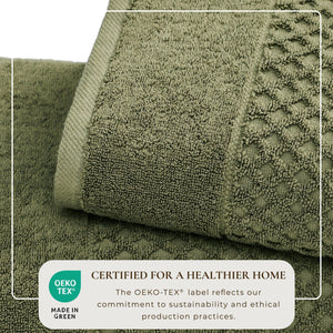 Cotton Diamond Waffle Weave Bath Towel Set - Grayson Collection
