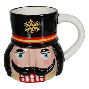 Nutcracker-Mug-With-Black-Hat-And-Golden-Snowflake-Housewares->>-Mugs