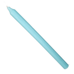 Rustic Taper Dinner Candle - 12 Inch Aqua