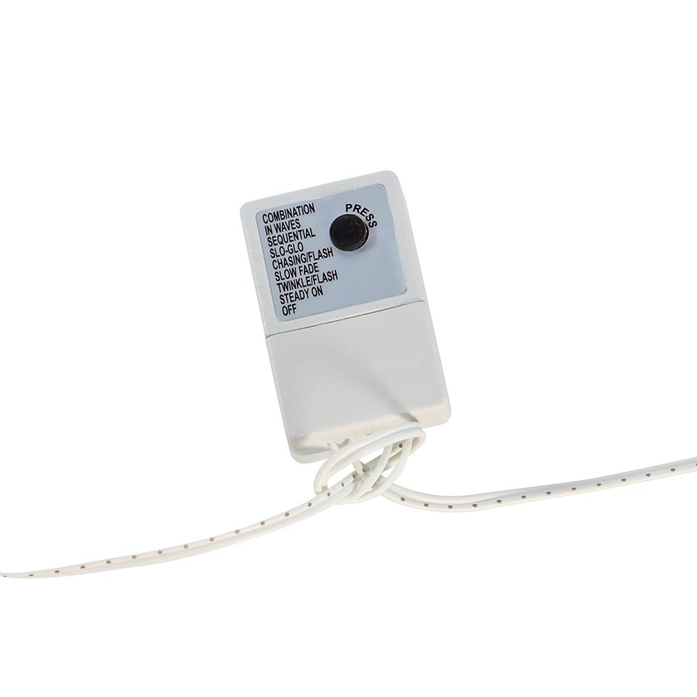 3000-Light Warm White LED White Wire Cluster Garland
