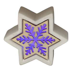 Color Changing Dolomite & Wood Decor - Snowflake