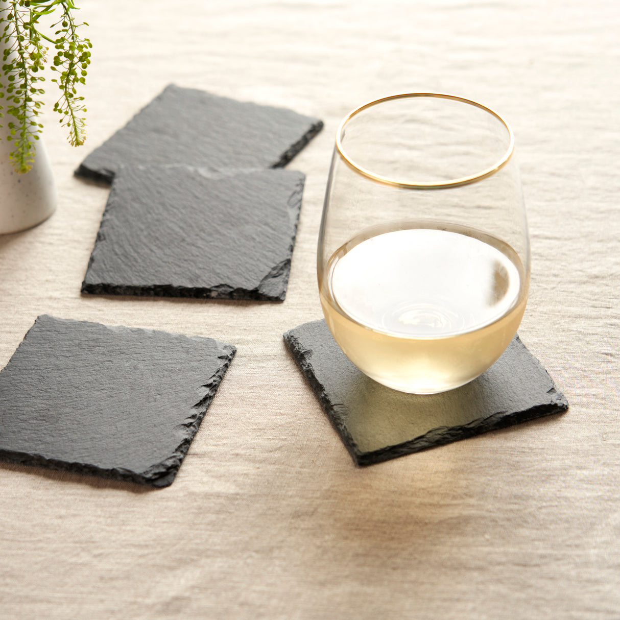 Square slate coasters by twine®