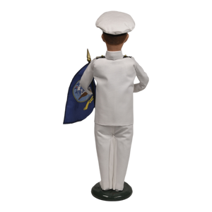 Navy Man with Flag