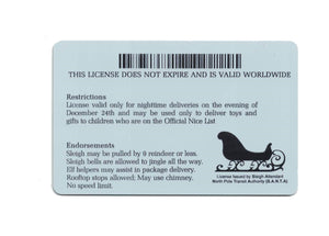 Santa Claus' Driver's License