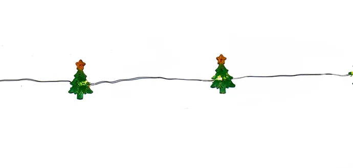 20-Light Battery-Operated LED String Lights - Trees
