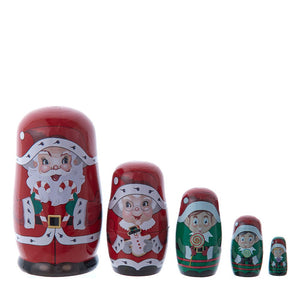 Santa Nesting Doll Set (5-Pieces)