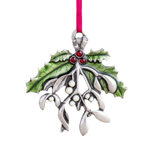 Mistletoe and Holly Ornament