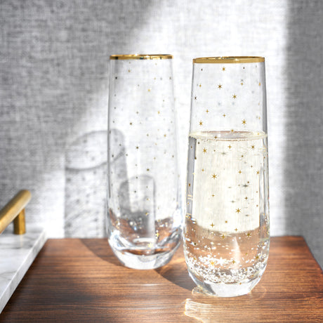 Starlight stemless champagne flute set twine®