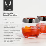Irving crystal chrome-rim tumblers viski®