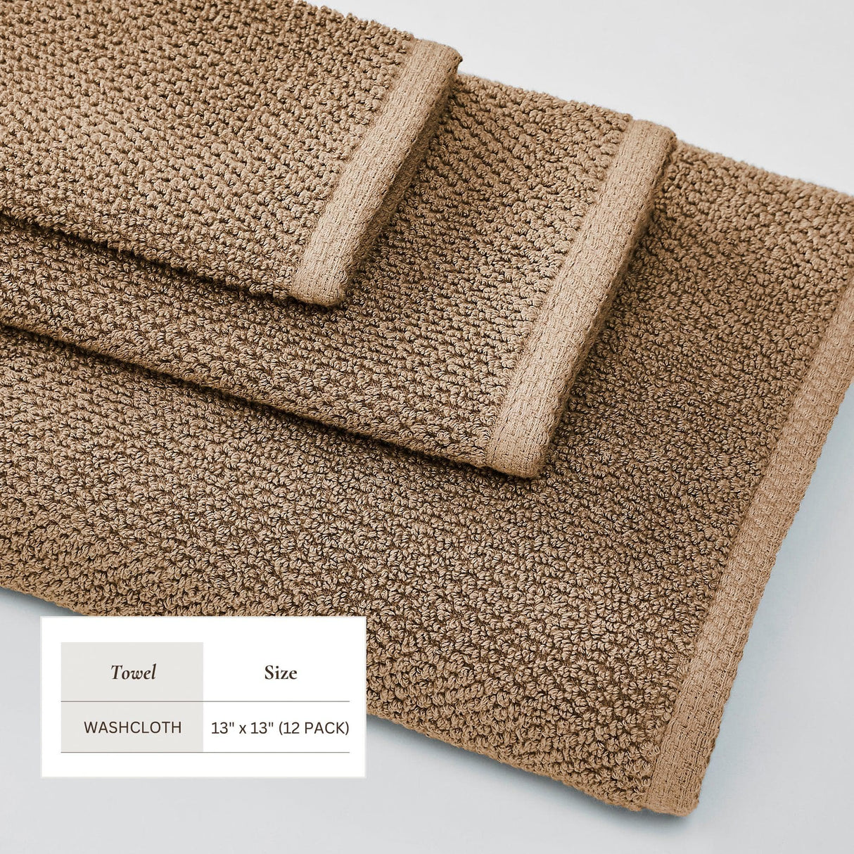 Cotton textured bath towel set - acacia collection