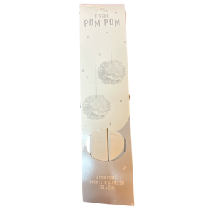 White Tissue Pom Pom Party Decoration