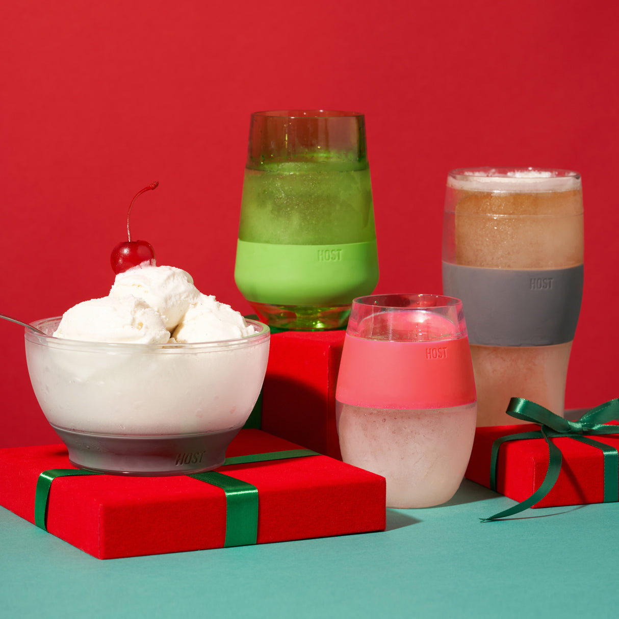 Wine freeze™ in coral (set of 2) by host®