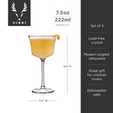 Crystal sour glasses by viski