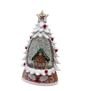 Lighted Gingerbread House Water Globe