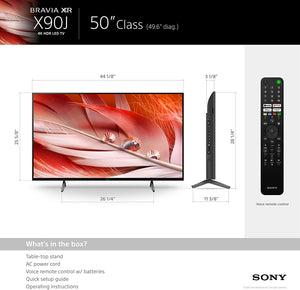 Certified Refurbished - Sony XR50X90J 50" Class BRAVIA XR Full Array LED 4K Ultra HD Smart Google TV