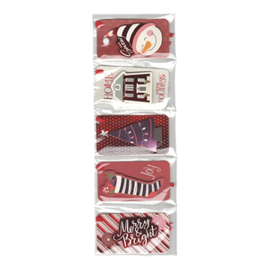 Handmade Gift Tags 5 Count - Classic Reds