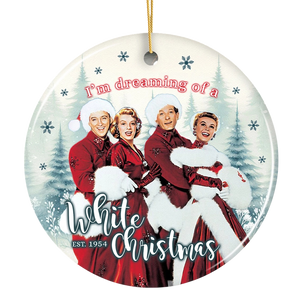 White Christmas Movie Ceramic Ornament