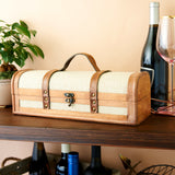 1-bottle vintage striped trunk wine box by twine®