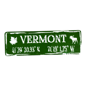 Vermont Coordinates Magnet